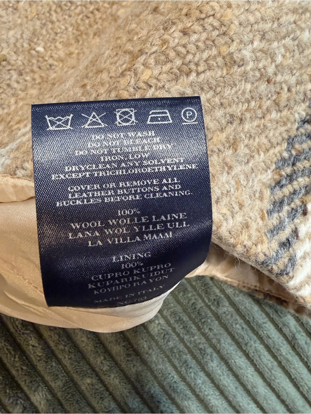 Burberry Plaid Wool Mini Skirt in Taupe, Gray, and Cream - Picture 8 of 8